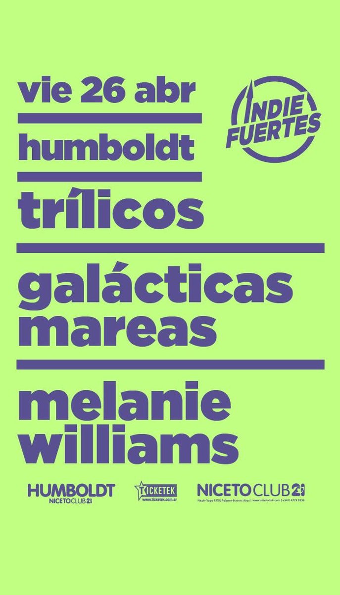 galacticasm's tweet image. El viernes 26 de abril pasarán cosas lindas en la city.