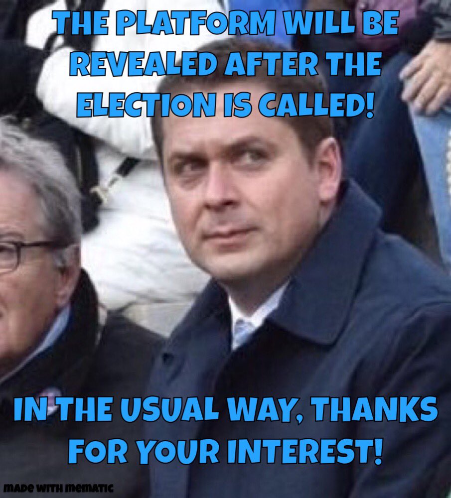 Evelynne24's tweet photo. @missninaroxy @AndrewScheer Why on earth would he start campaigning when the writ has yet to be dropped. He's too smart for that. It would be like telling me your fist 5 moves before we started playing a game of chess. It would be a dumb move.
#TeamScheer
#ScheerStrength https://t.co/QJwOzeu8fV