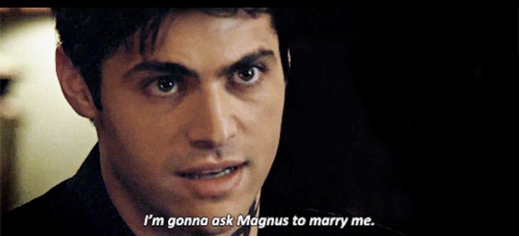 sabrixxvans's tweet photo. Alec Gideon Lightwood said f*ck the rules I’m marring Magnus Bane. https://t.co/xbpWAyAsn5