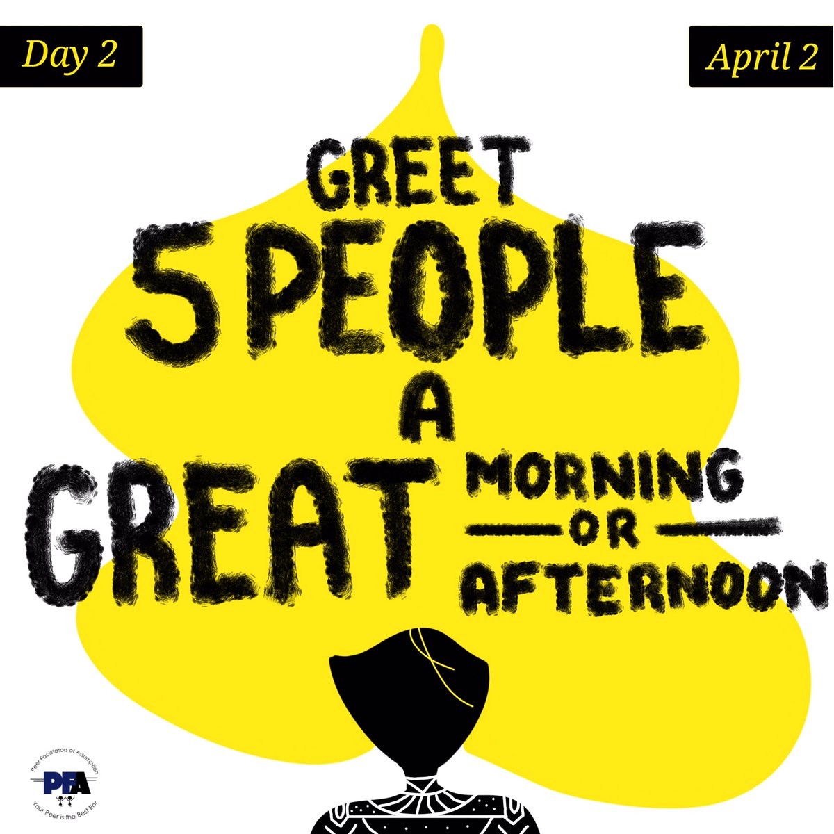 AssumptionPFA's tweet photo. Good morning Assumptionists!!! 

Day 2 of Going Positive Challenge ( GOPO Challenge )

Start your day right by sharing or spreading positive energy to others! 
 
For today’s agenda you are tasked to 👇🏽👇🏽👇🏽 https://t.co/B05EDeCtEP