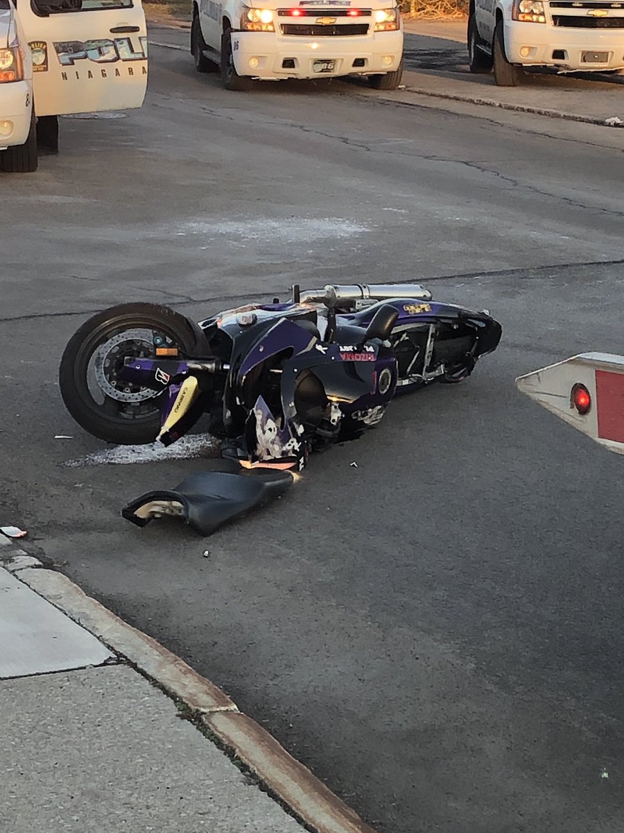 NfAngels's tweet photo. Police were following a bike that may have been stolen. When following the bike the bike skidded out and crashed on 10th and Buffalo ave. The person was transported to the hospital with minor injuries. https://t.co/pyTnrY91WK