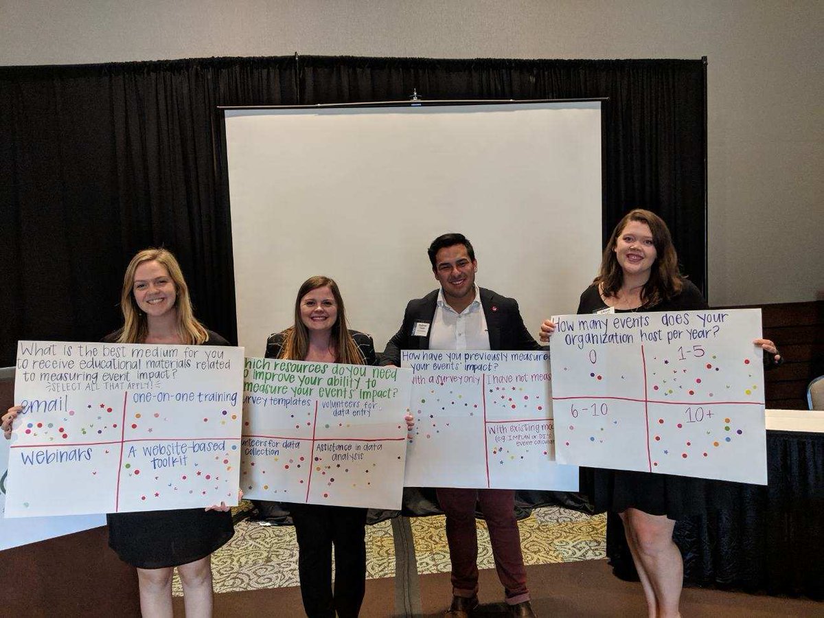 'NC is open for business 365 days a year!' TMA students are having great learning and networking experience at the #VisitNC365 Conference, and assisted with a presentation by Dr. Whitney Knollenberg on data analysis in the tourism industry!