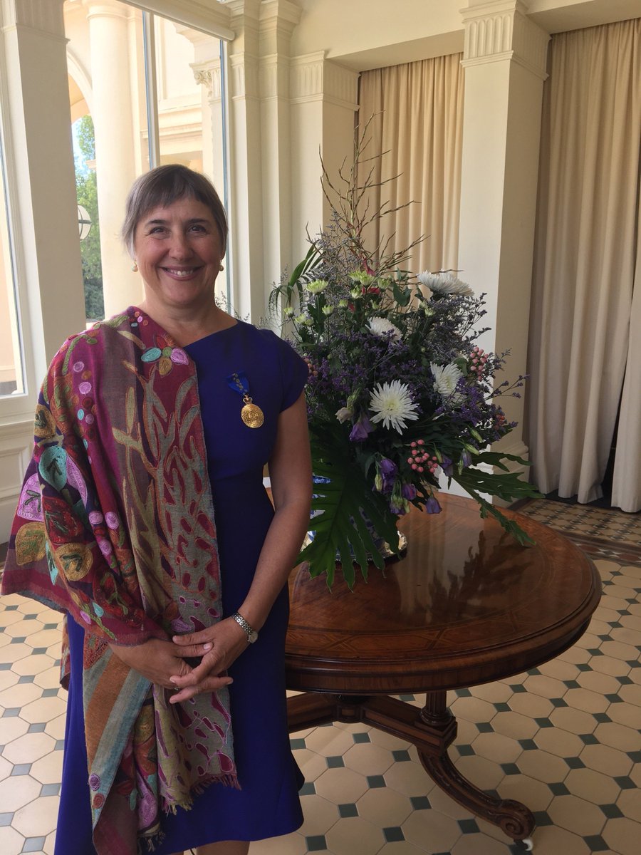 This morning, Governor Linda Dessau presented Professor Julie Bernhardt with an Order of Australia award. Fantastic to see Julie’s amazing contributions to medical research and gender equality acknowledged. Congratulations Julie. We are so proud of you! #HonouraWoman
