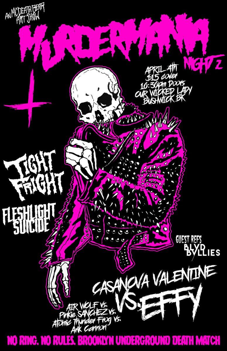 happypeep's tweet photo. Give money to @CasanovaVal666's #MurderMania for the real underground shit ONLY in Brooklyn! You're getting music from #TightFright both nights, NO RING #DEATHMATCHES from the Gym Nasty Boyz,Effy,Gacy,&Pinkie Sanchez more
NOBODY BETTER NARC ON IT OR LEATHER IS COMING FOR YOU!๐โ ๏ธ https://t.co/UXQTdSESDw