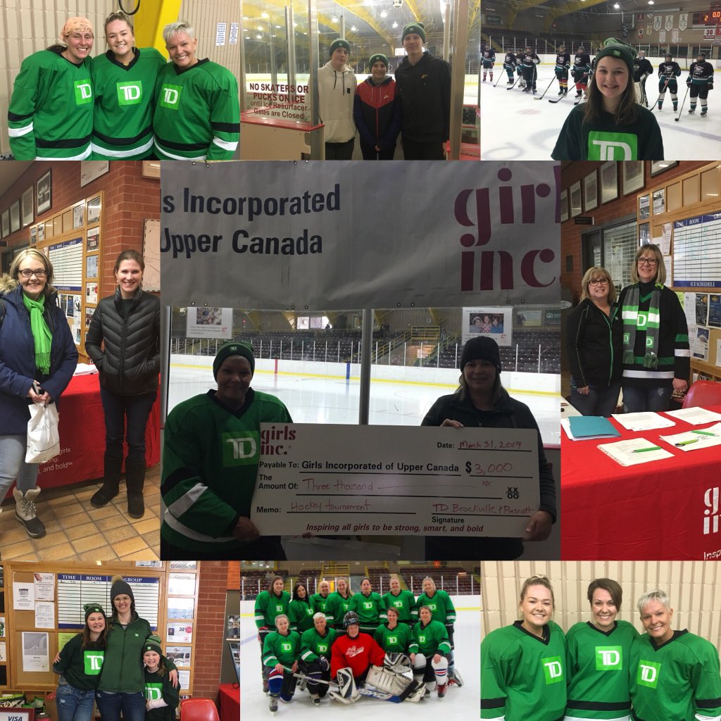 We couldn’t ask for a better crew of volunteers than those from our local <a href="/TD_Canada/">TD (Canada)</a> Thank you for helping to make our 10th Annual Women’s Hockey tournament such a success over the weekend 💚🏒
