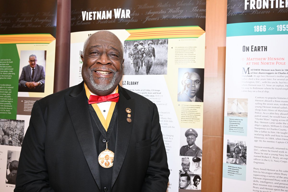 MorganStateROTC's tweet photo. @MorganStateROTC hosted the opening exhibition of “In Freedom’s Name,” a specially produced mobile installation that commemorates the many contributions of African Americans in Maryland who have served in uniform as early as 1634 through today. https://t.co/NIScvDa4s9