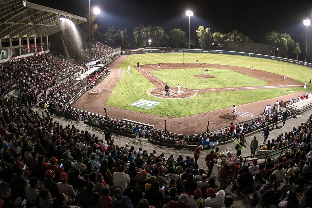 Estadio Fray Nano de la Ciudad de México, entonces casa de los Diablos Rojos del México, equipo de la Liga Mexicana de Beisbol (LMB).