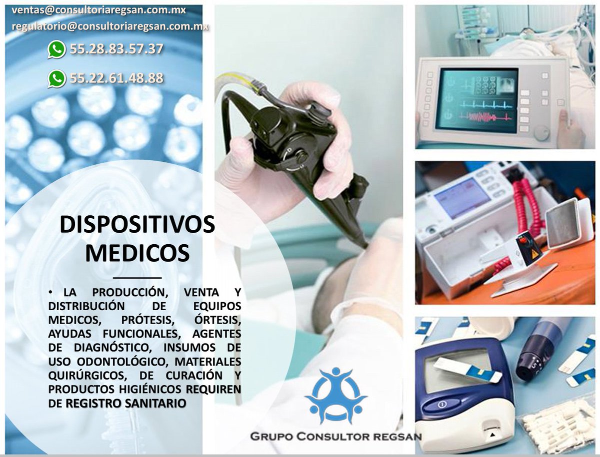 GrupoRegsan's tweet photo. #DispositivoMedico  #EquipoMedico #Odontologico #Protesis #AyudasFuncionales #Diagnostico #Implantes #RegulacionSanitaria por Ley los Insumos para la #Salud requieren de un #RegistroSanitario ante #COFEPRIS para su venta en México. En #REGSAN te ayudamos a tramitarlo https://t.co/s7VOGc0KTn