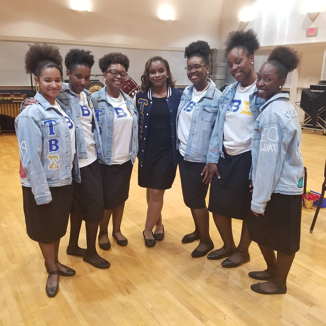 CatSally's tweet photo. #EpsilonOmegaMade #TauBetaSigma #Sp19 #Welcome 💙💛 #MorganForever #ForeverMorgan https://t.co/dhGLMztp1V