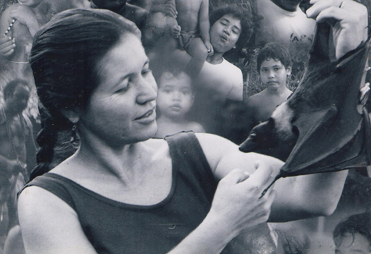 TheEBLProject's tweet photo. Dr. Margie Falanruw is our first of #30earthmonthheroes. Born and raised in Guam, she is a world-reknown scientist as well as a champion for environmental conservation and cultural preservation. Fun fact: Also a tight-rope walker and trapeze artist. https://t.co/1Kg4OGJLYO