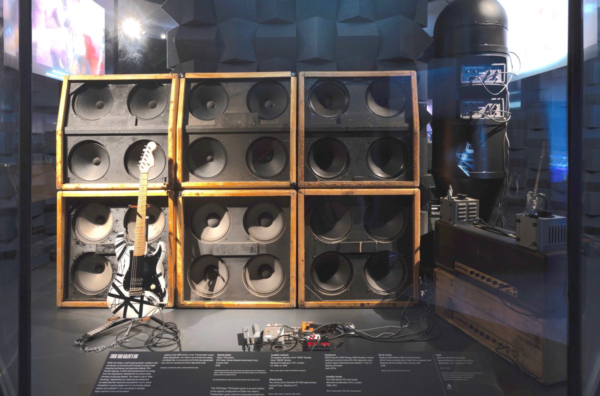 HighProfileMed1's tweet photo. @eddievanhalen 's 1978 touring rig &amp; original "Frankenstein" guitar are on display at the Metropolitan Museum of Art's "Play It Loud" Instruments of Rock &amp; Roll exhibit. Exhibit opens to the public on April  8th.
 #MetRockandRoll #NewYork #frankenstein #eddievanhalen @metmuseum https://t.co/At1UYINjPl