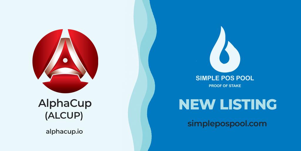 $ALCUP is now avaliable on #SimplePosPool

Join now our instant #masternode 

Visit us at discord.gg/ubZFAPr          or simplepospool.com     

@Alphacup_proj #masternode #spp $ETH $BTC