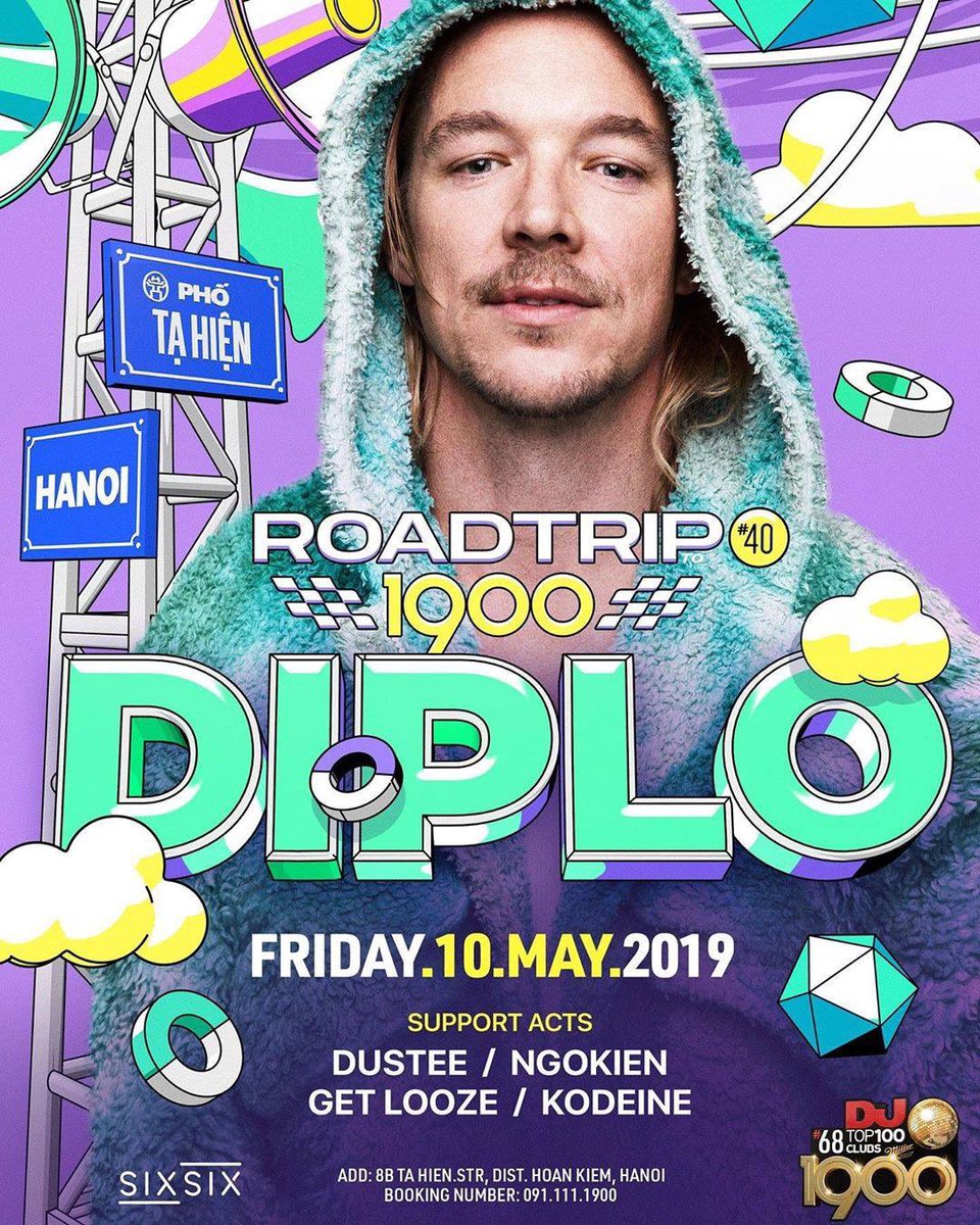 loop_central's tweet image. Đã qua 1/4, không đùa nữa. #1900LETHEATRE đã xác nhận @diplo sẽ biết diễn tại #RoadtripTo1900 số 40!
Hẹn gặp các bạn ngày 10/5 tại Hà Nội.