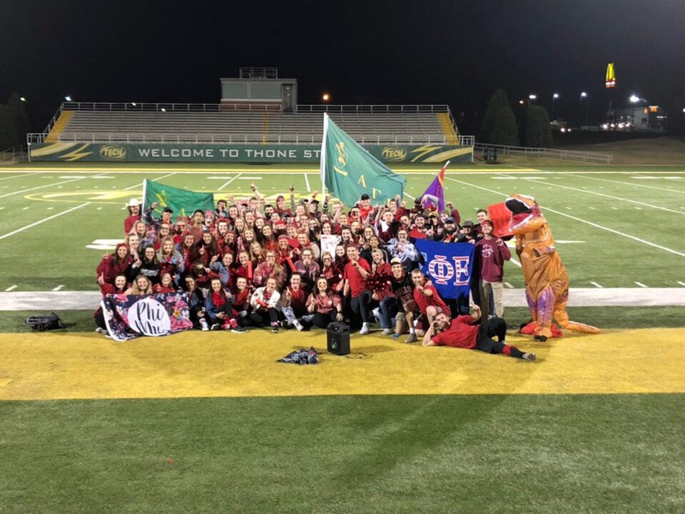 ATUSigEp's tweet photo. We had an awesome night at the Greek Games put on by @OrderZetaSigma for #ATUGreekWeek2k19 !!! We won first in the spirit competition &amp; in the games overall! Big thanks to @PhiMuATU &amp; @atu_agr for securing the bag tonight! 

As for the boys: THATS BACK TO BACK BABY! #Champs #VDBL https://t.co/QAKCP8x4Ou