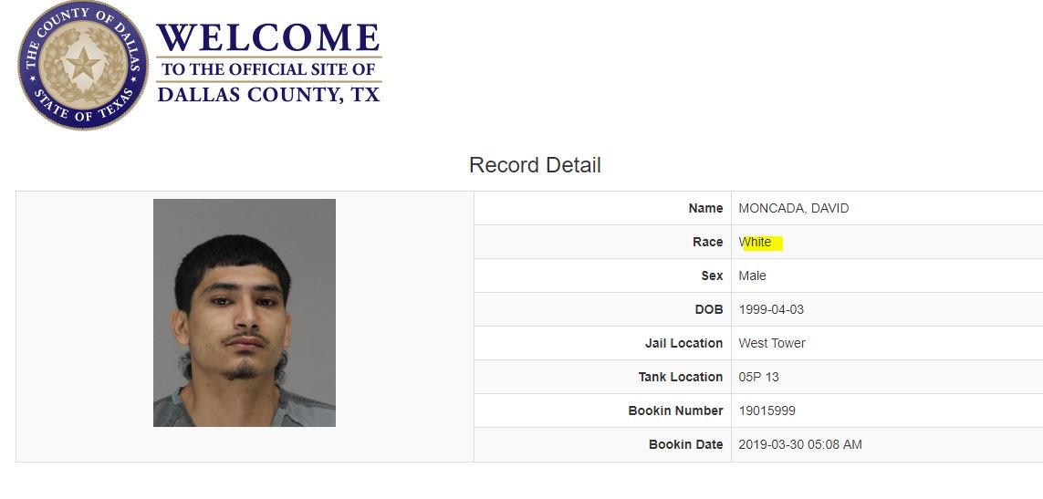I stumbled upon this story from Angel Mom  @mamendoza480:  https://twitter.com/mamendoza480/status/1112208571490430983If both obviously-Hispanic women were categorized as "white," how many others are also categorized that way and why? Turns out there are ALOT of "white" illegal aliens arrested in Dallas County.