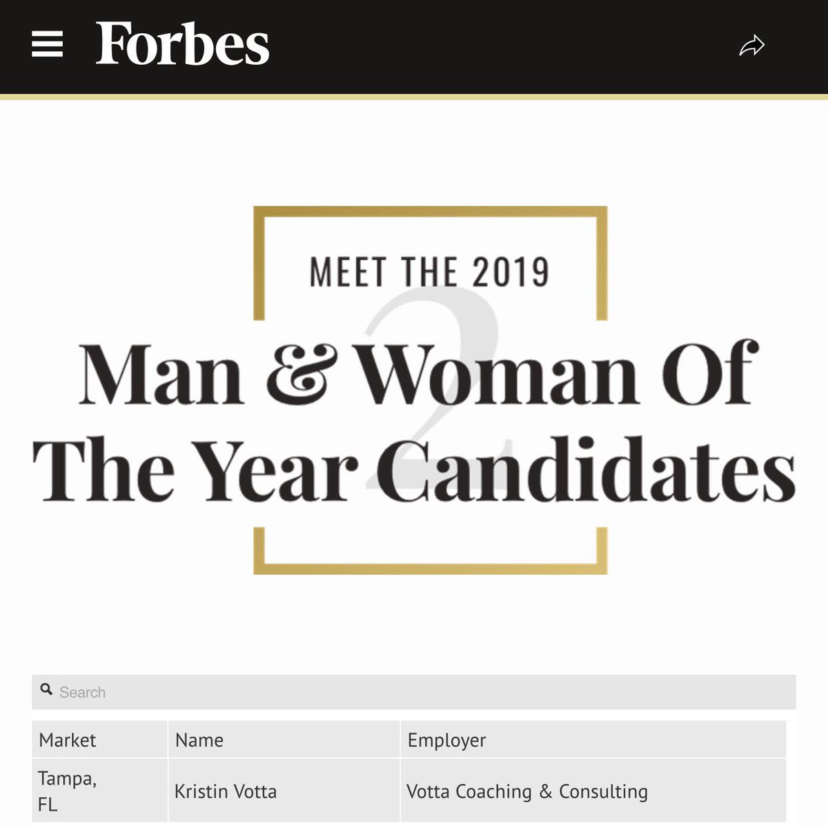 adjustyourview's tweet photo. As an #entrepreneur, this was an incredible surprise. I didn’t know I would be listed on https://t.co/0olaVXvLAu for accepting my nomination for Woman of the Year. I’m #thankful to be able to make a difference. @forbes
#forbes #achievenewresults #vottacoaching #wegiveback2019 https://t.co/4iUFMsnpy0