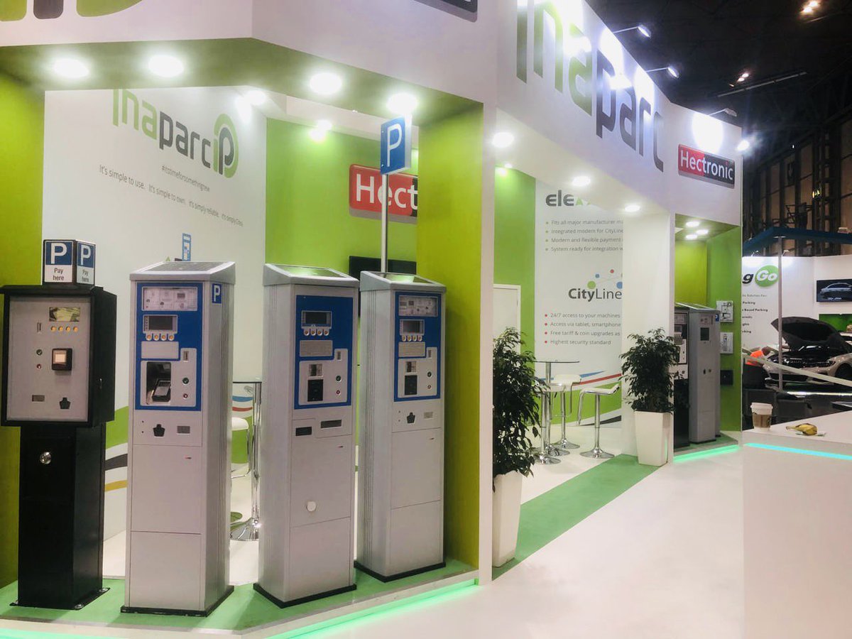 inaparc_ltd's tweet photo. Day 1 at this year’s show, stop by and say hello 😃 We’re poets and we didn’t even realise (we’ll work on it😂) Visit stand P235 today and take a look at the latest innovations from InaParc & @HectronicNews #InaParc #Hectronic #britishparking #parkex19 #itstimeforsomethingnew https://t.co/b2hOjaxJUr