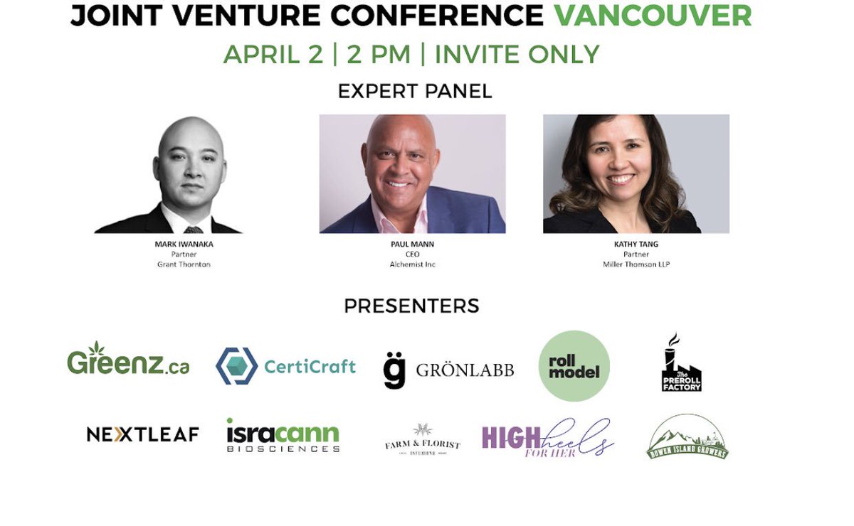 Watch the pitches tomorrow at the Joint Venture pitch day with <a href="/CannabisSoTO/">The Cannabis Society</a> DM for tickets.