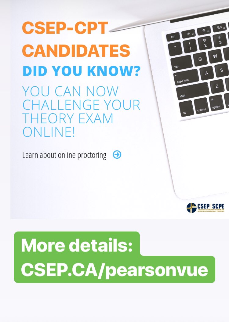 csep_scpe's tweet photo. 📣 Starting today CSEP-CPT candidates can take their Theory Exam online! This means there are 2️⃣ options for challenging the exam making it easier for candidates across Canada! Learn more ➡️ https://t.co/cUC83xS6s9 (coming soon for CSEP-CEP candidates) #getcsepcertified https://t.co/ZjGfe7sTMb