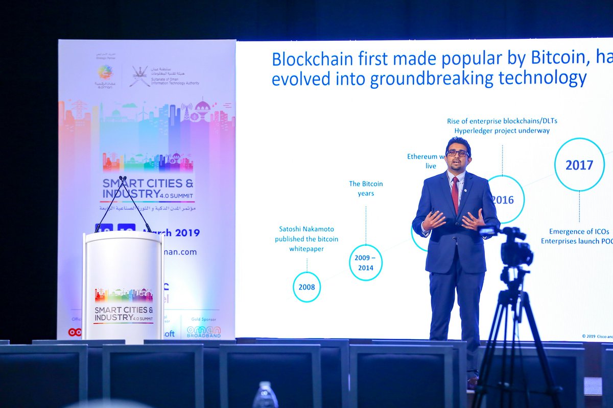Here is a glimpse of a great talk by Mr Hammad Shaukat presenting on #enterpriseblockchain! Thank you for sharing wonderful insights on our platform! <a href="/Cisco/">Cisco</a> <a href="/ciscomiddleeast/">Cisco Middle East</a>