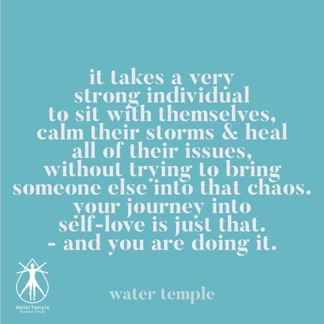 It takes a very strong individual to sit with themselves, calm their storm &amp; heal all of their issues, without trying to bring someone else into that chaos.
Your journey into self love is just that &amp; you are doing it.
Water Temple
#floatwatertemple #selflove  #healingwithin