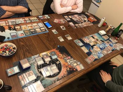 PitcastPod's tweet photo. From tonight's extra gnarly OS95-EDH game... Bill takes it down with Enduring Renewal-Tormod's Crypt-Kobolds of Kher Keep infinite mana combo!
#oldschoolmtg #OS95 #EDH
#lordsofthepit #chicagooldschool #btfooc https://t.co/WK8EsQrUgN