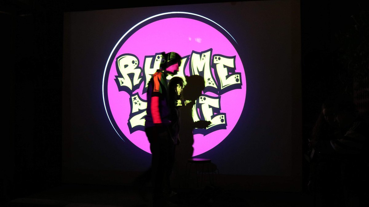 We had so much fun last night exploring very mathematically incorrect interpretations of a warring world of 2D, 3D and 4D shapes! Only 2 MORE CHANCES to catch us at #MICF - get your Tightarse Tuesday tix now! bit.ly/RHYMEZONEMICF (Also, we're at Spleen tonight, not Loop!)