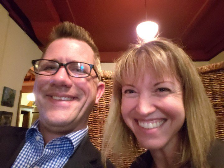 The traditional conference selfie with <a href="/amyarbogash/">Amy A</a> at #Cosn2019.