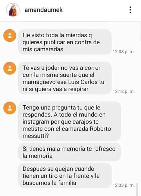 #2Abr La periodista Amanda Umek, quien difundió el vídeo del chavista Roberto Messuti en Morrocoy tiene más de 24 horas desaparecida. Su familia no logra localizarla. La joven había recibido amenazas en las últimas horas.   - @lareveron10