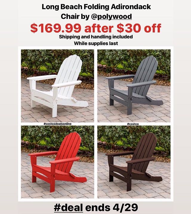 Costco Deals On Twitter Long Beach Folding Adirondack Chair By