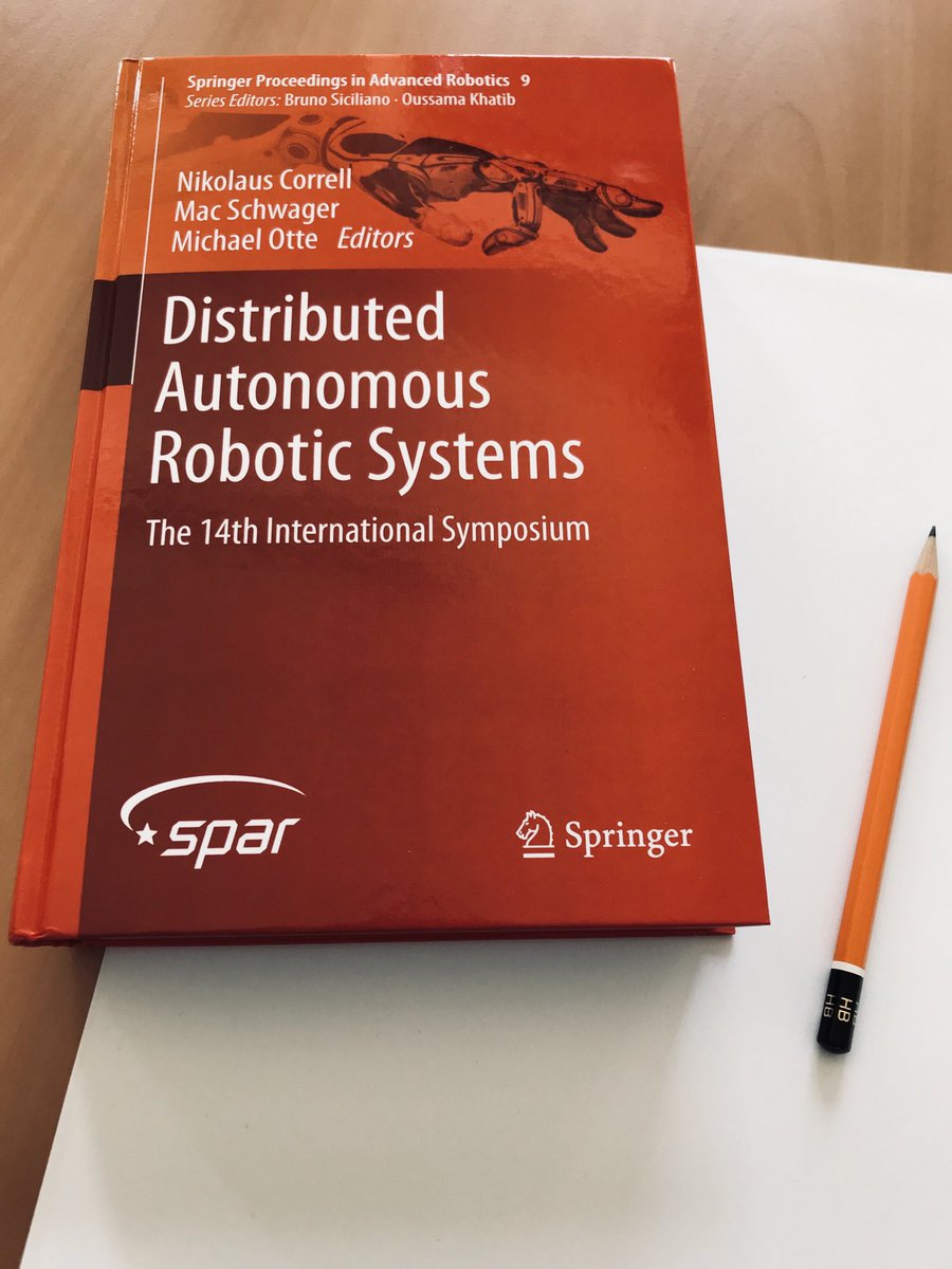 SwarmDynamics's tweet photo. What a beautiful book. 
Many thanks to the organizers of ⁦@DARS2018Boulder⁩ !

https://t.co/fawCgciXWX

#swarm #robotics https://t.co/4vm6CqeoEX