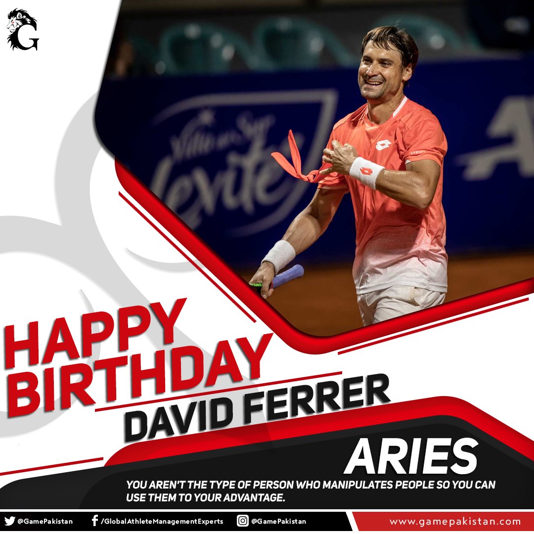 GameSportsMgmt's tweet photo. Team @GamePakistan wishes a wonderful birthday to @DavidFerrer87, a #Spanish professional tennis player. Many happy returns of the day!

#HappyBirthdayDavidFerrer #Tennis #Sports #GamePakistan #GlobalAthleteManagementExperts #GAME https://t.co/urLBKDutjd