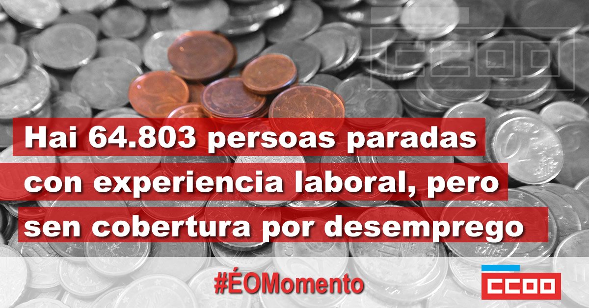 ccoogalicia's tweet photo. #ParoMarzo19

Hai 64.803 persoas paradas con experiencia laboral que carecen de cobertura por desemprego https://t.co/l3ZQUCkbzz