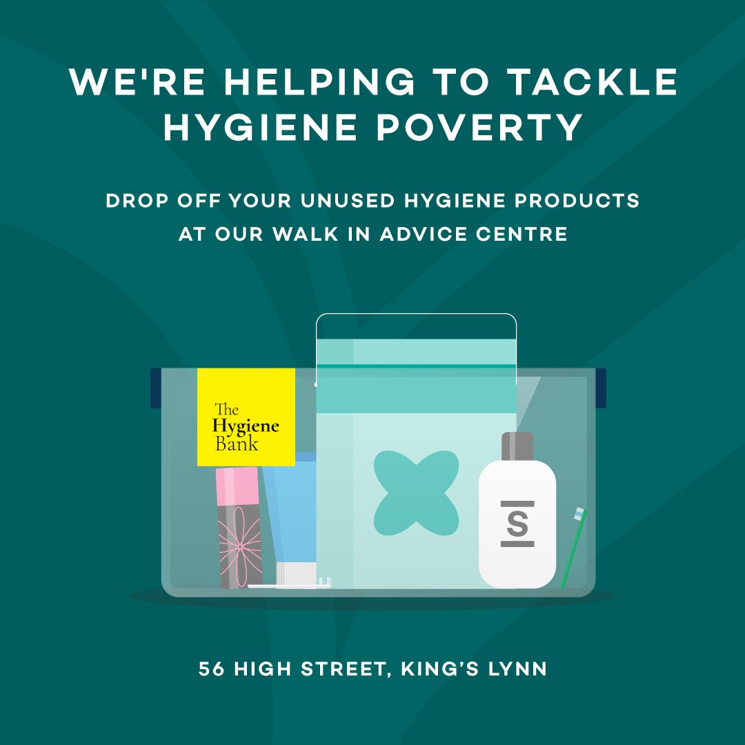 .<a href="/thehygienebank/">thehygienebank</a> gives hygiene &amp; personal care essentials to those living in poverty in the UK to help restore dignity and wellbeing. 

You can now drop off your unused hygiene products at our walk in advice centre to help support this cause.