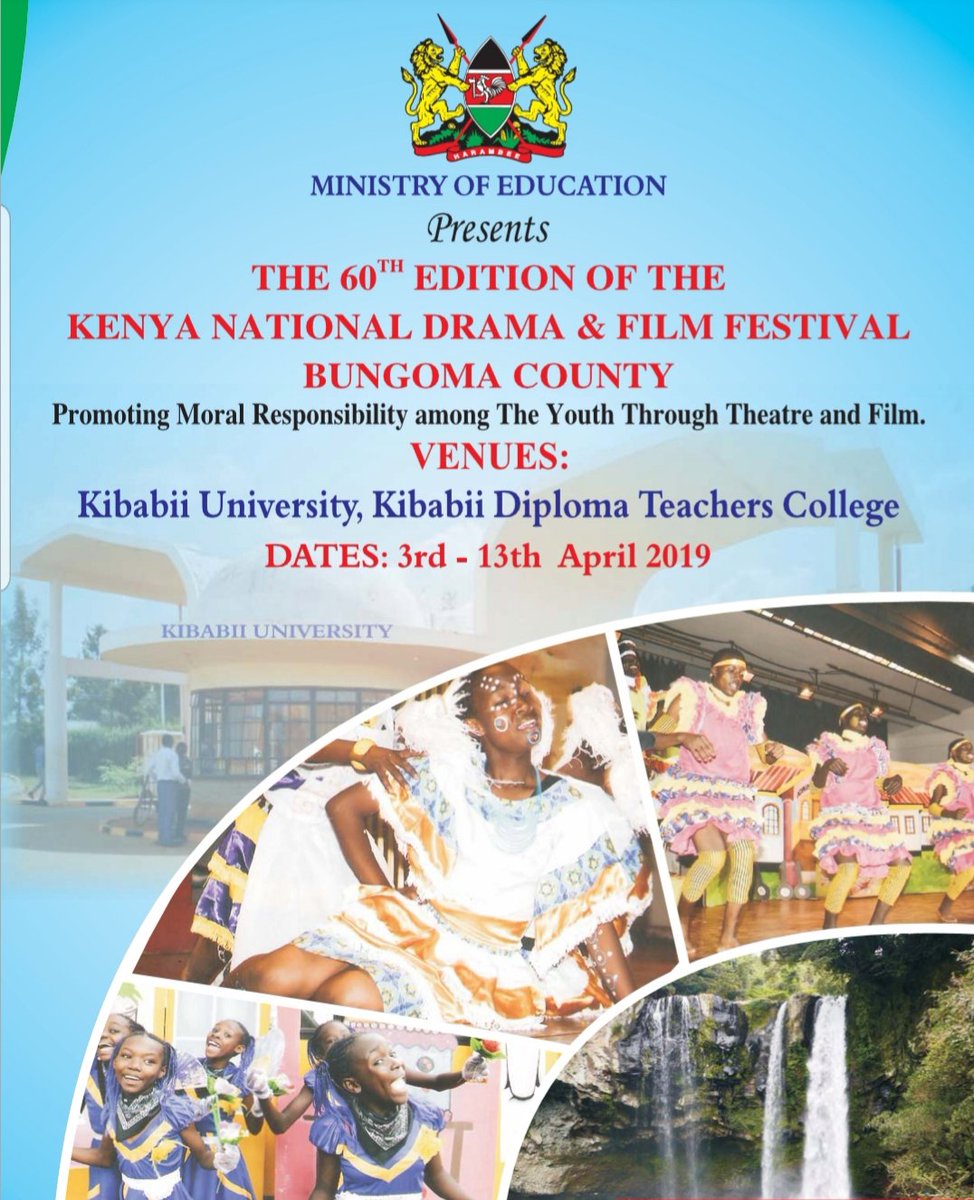 Kibabii University welcomes you to the #60thNationalDramaAndFilmFestivalKE brought to you by @InfoKfcb as the title sponsor and @EduMinKenya @MoICTKenya