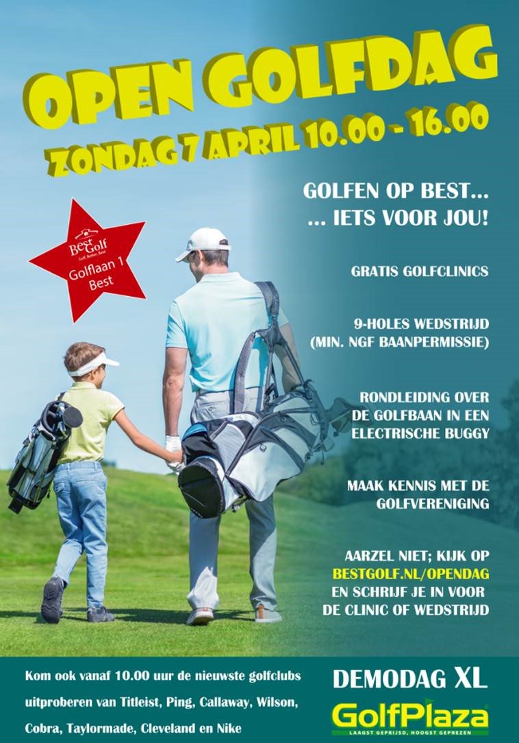 Zien we jullie a.s. zondag ook bij de Open Dag van Best Golf? Wij verzorgen namens Looijmans | golf teaching drie gratis golfclinics om jullie kennis te laten maken met de golfsport. Vooraf hiervoor inschrijven kan via bestgolf.nl/nl/opendag Hopelijk tot dan!