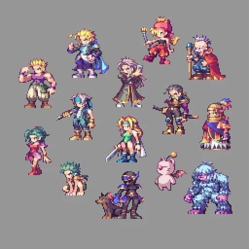 FF6!
#FF6_祝25周年 #FF6誕生祭25th #ff6_25th_anniversary #ドット絵 #pixelart 