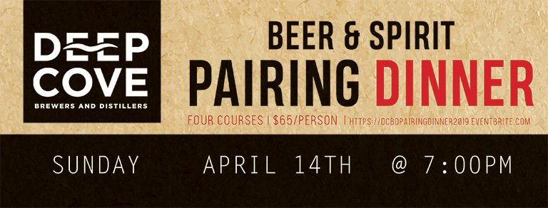 Craft beer lover? Why not join us for our beer &amp; spirits pairing dinner that will be happening on April 14th 2019. Join us for an evening of fun, delicious food, great beer &amp; fantastic cocktails! 

Learn more at: dcbdpairingdinner2019.eventbrite.com 

#northvancouver #northvan #beer