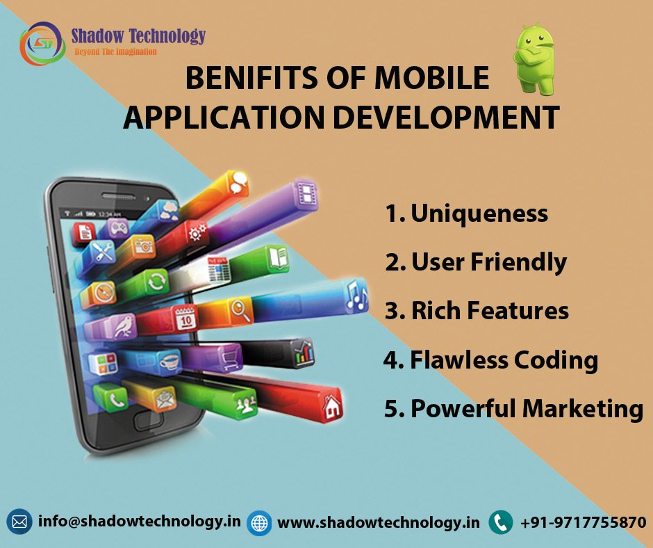 ShadowtechInfo's tweet image. Benefits of Mobile Application Development! 
#ShadowTechnology #MobileAppDevelopment #CrmDevelopment #MobileGaming #DigitalMarketingBranding #WebDevelopment #WebsiteDesigning #SoftwareDevelopmentCompany
shadowtechnology.in