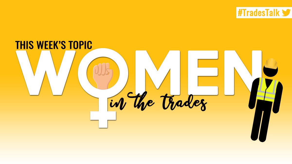 What can be done to encourage more women into the trades? 👷‍♀️

Tonight’s #TradesTalk is about #womeninconstruction 👩‍🔧

Join in from 8pm and do tag in anyone you think might enjoy the chat 😃