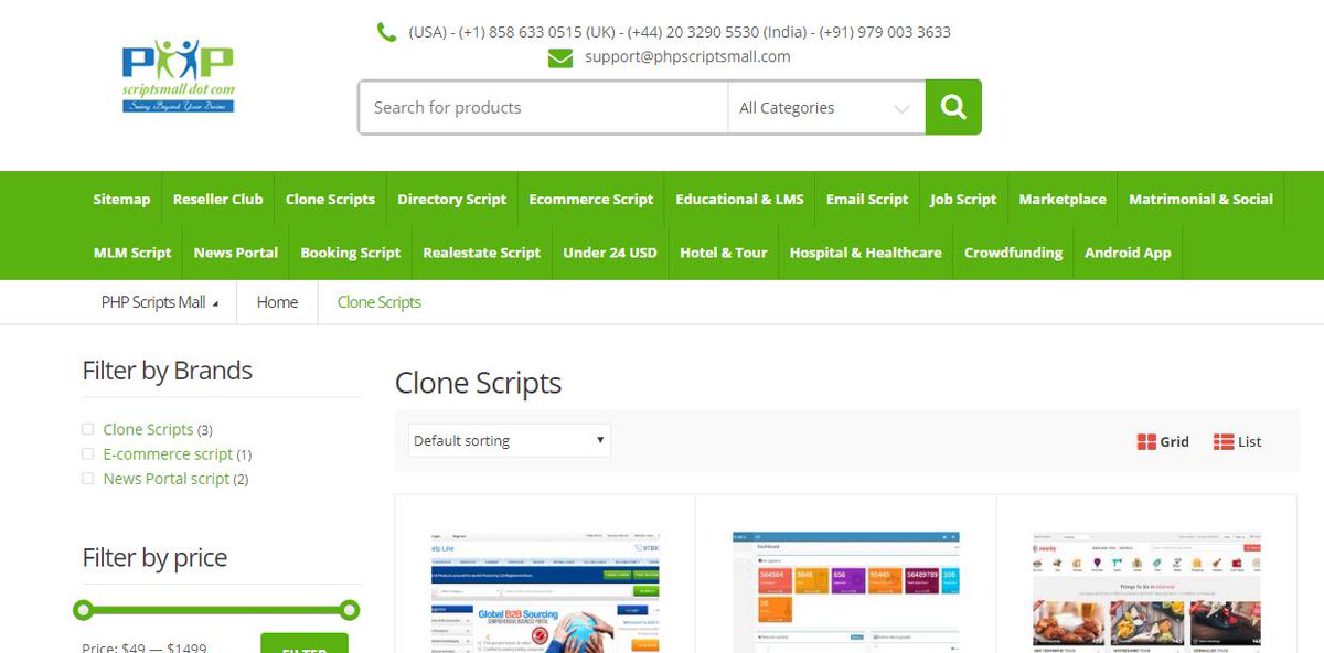 phpscriptsmall's tweet image. “Innovative 400+ #ReadymadeCloneScript with the best user-friendly business requirement customization, responsive product, application development and other commercial Clone Scripts development. For more info visit bit.ly/2V7C5Qt “
#WebsiteCloneScript #CloneScripts