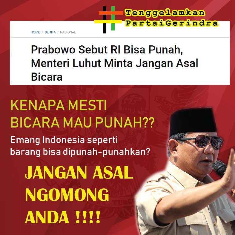 #tenggelamkanpartaigerindra