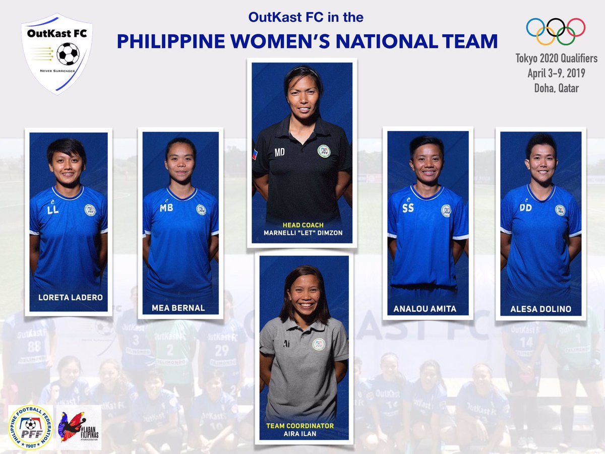 fc_outkast's tweet photo. Good luck to our 6 OutKast players off to Qatar for the 2nd round of the Tokyo 2020 Qualifiers! We miss you so much but cannot wait to see you shine for the country! 
🇵🇭❤️🌟

📷 photo credits: Philippine Football Federation https://t.co/zsqLxce5pJ