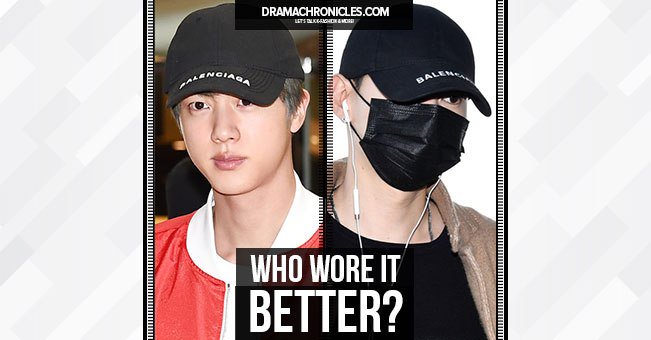 DramaChronicles's tweet photo. #WhoWoreItBeter #BTSJin vs #SuperJuniorEunhyuk in Balenciaga baseball cap #DramaChronicles https://t.co/LoZUx3JXwm https://t.co/DDciNQlcFp