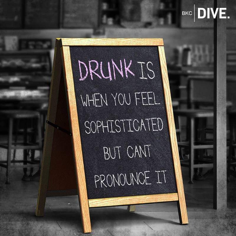 Dive’s definition for drunk.

#TuesdayThoughts #DiveIn