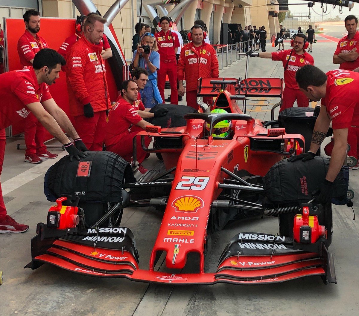 forzaferrari7's tweet photo. Schumacher in Ferrari red! @SchumacherMick @ScuderiaFerrari #ForzaFerrari #ForzaMick #essereFerrari #TeamMS #SF90 https://t.co/eL2UN9lfqk