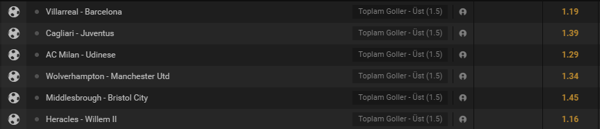 Günün 1.5 üst kombinesi gollü bir gün dilerim 👍👌😎
Bol şans herkese 💸💰💵
Hiltonbet kazandırmaya devam ediyor 💵💰💸
⚽️🏀🏐🥎
Hiltonbet özel üyelik link:bit.ly/2HBBLWy