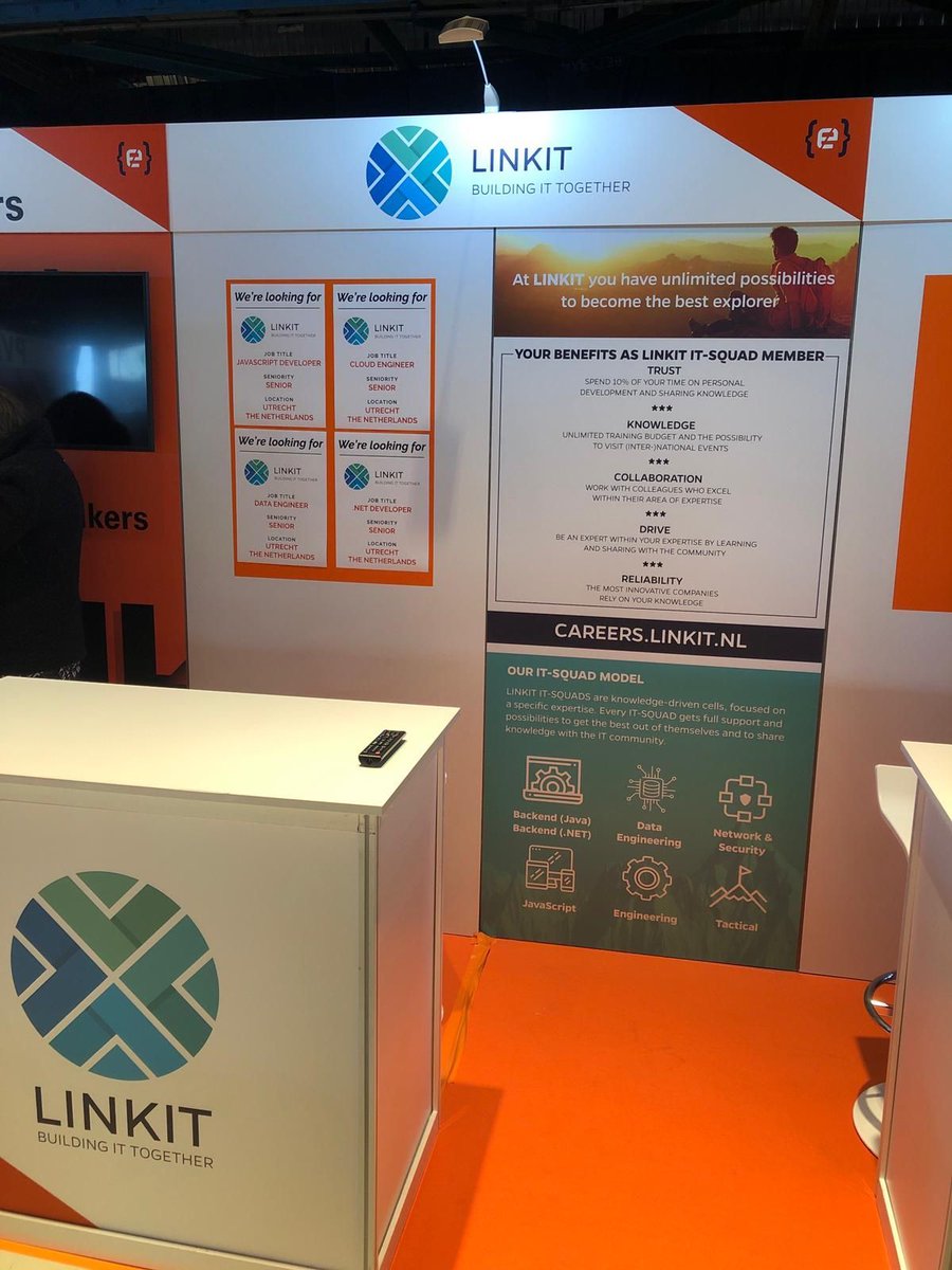 LINKITGroup's tweet photo. Ready for @CodemoAmsterdam today! Meet our team, find out what we have to offer & take part in #wireloop contest to win "Refactoring: Improving the Design of Existing Code" (EAN: 9780134757599)! #CodemotionAmsterdam19
We believe in building IT together! https://t.co/knL0BfkPRe https://t.co/zhrgEHVNhr