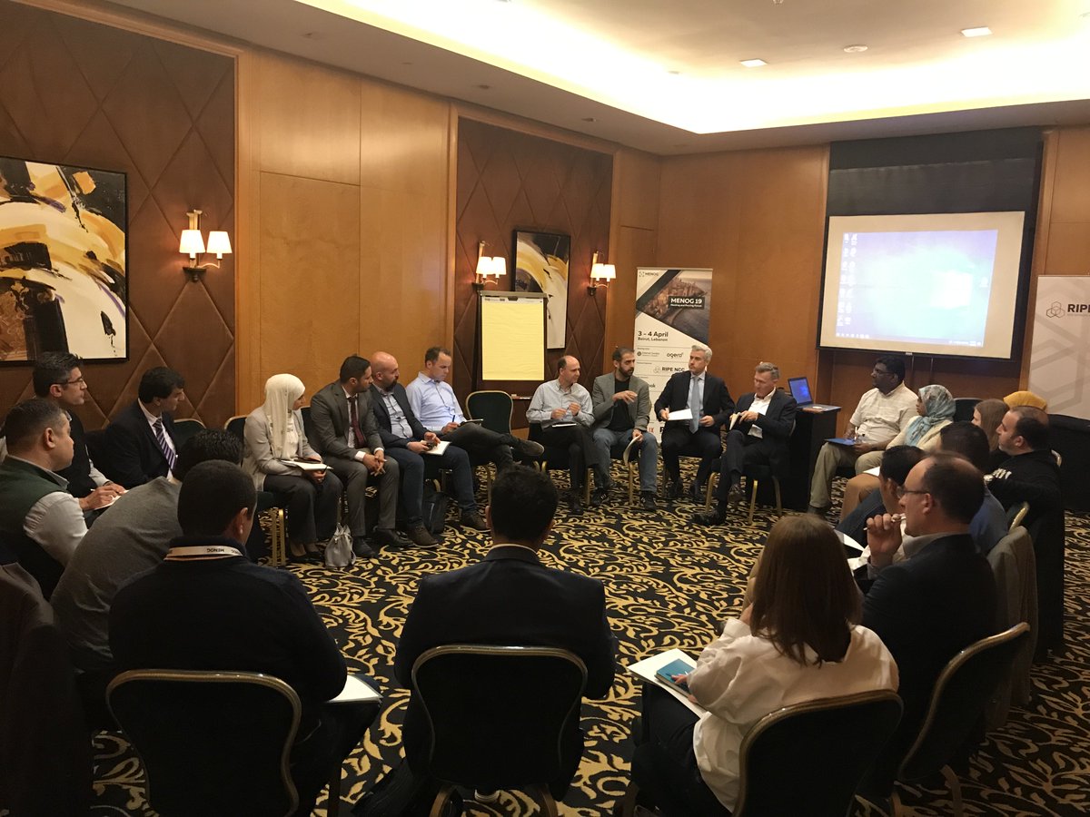 MiddleEastNOG's tweet photo. Sharing experiences, best practices and innovations #IXPs at #MENOG19 this morning. Full house of passionate people about running #IXPs. https://t.co/ueb09meu2A
