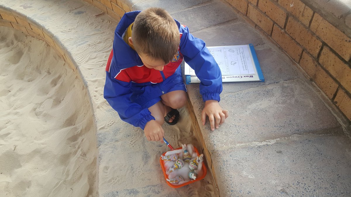 sylmcinerney's tweet photo. Bennies Grade R's doing garden maths. Finding Easter items and counting them. #Authentic learning @BenniesJP https://t.co/SqnEDFNAFC